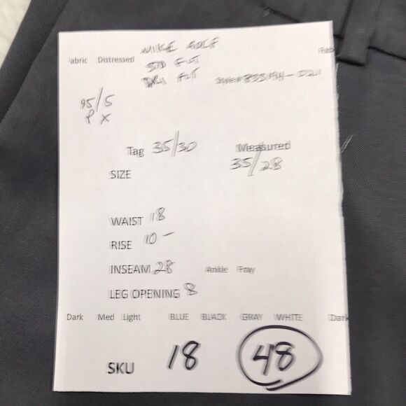 NIKE Golf Pants Men 35x28 (35/30 tag) Gray Standard Dri Fit Chino Performance - Picture 14 of 14